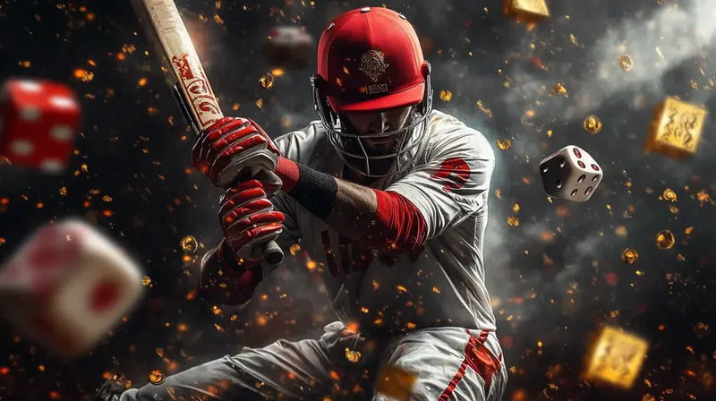 A professional football player in a red and black striped jersey holds a soccer ball, framed by two smartphones and surrounded by casino chips and coins.