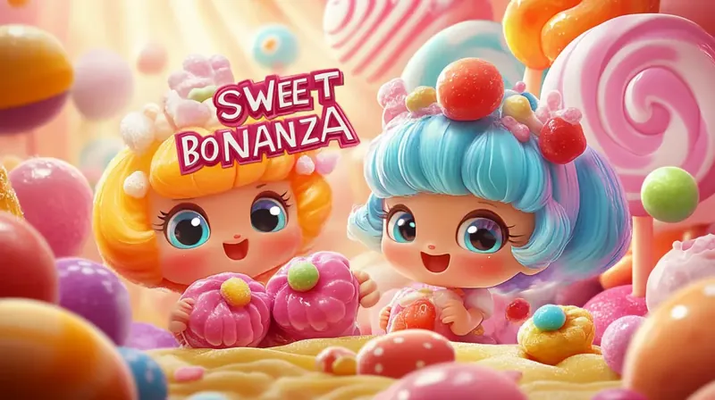 The promotional image for the Sweet Sugar Rush game, featuring a cute teddy bear riding a colorful rocket through space filled with planets and cosmic dust.